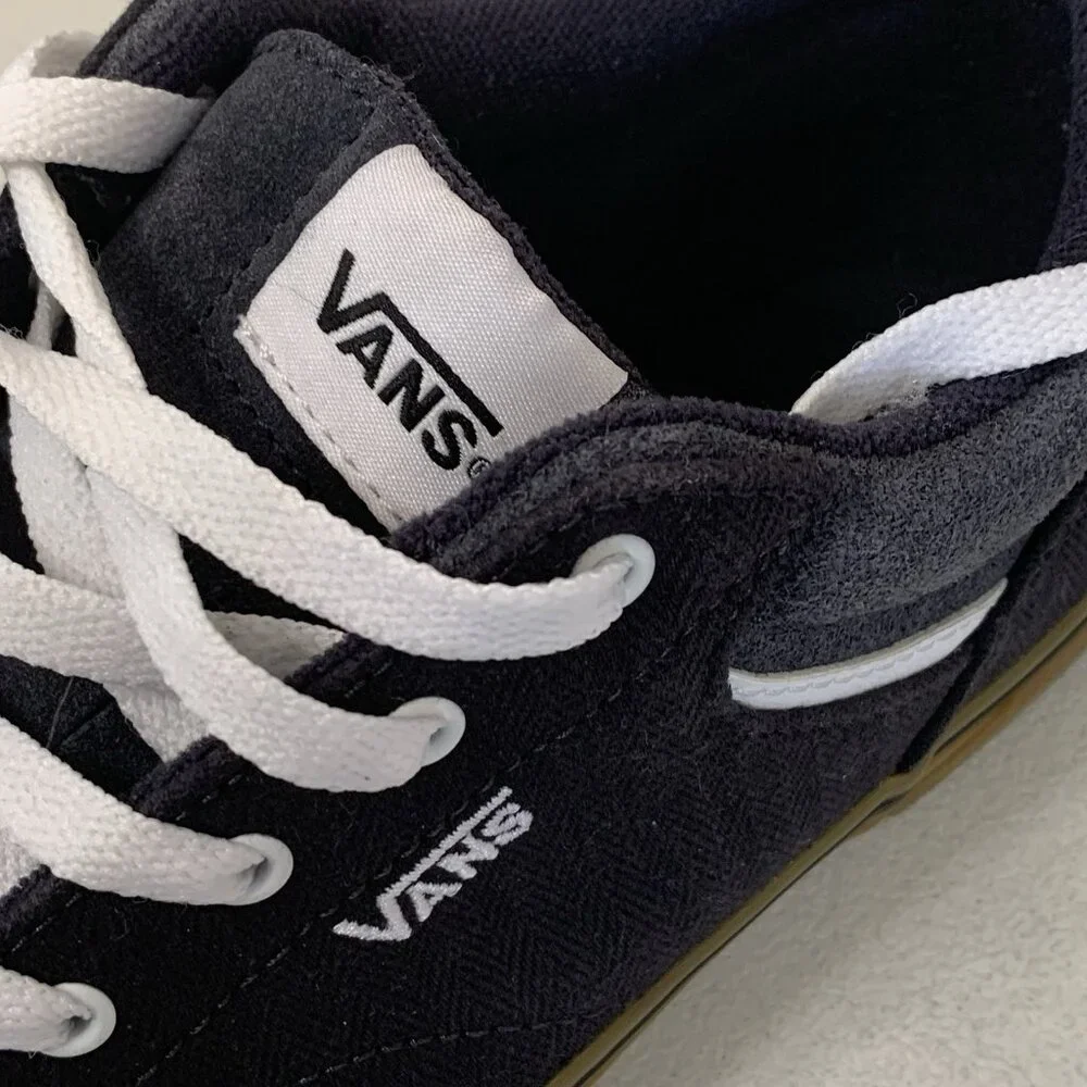 Vans Club Old Skool Shoes Kids 6 Navy White Lace Up Skater Sneaker Summer - Picture 9 of 12